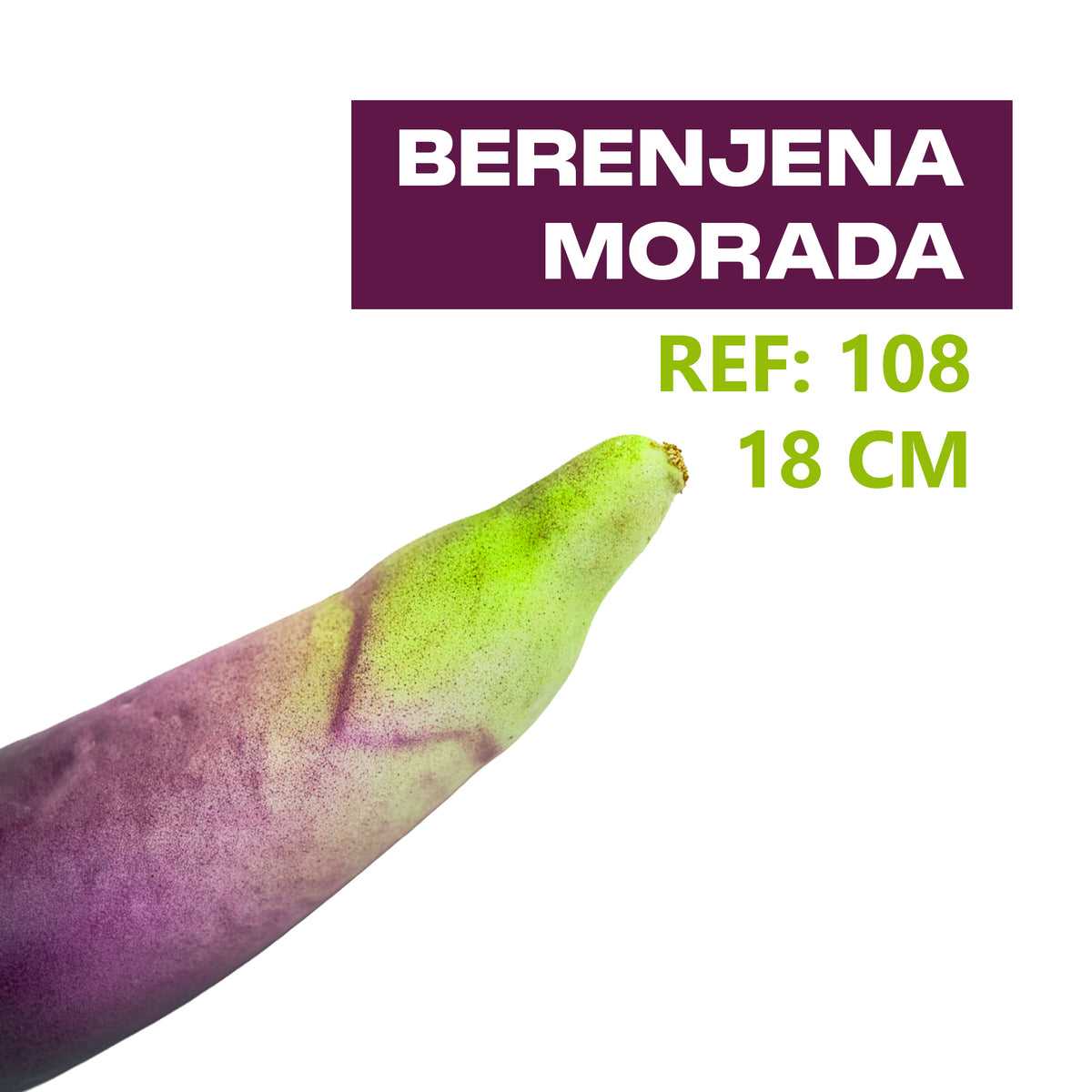 BERENJENA DECORATIVA REF. 108 (18 CM) - PAQUETE X 6 UNDS.