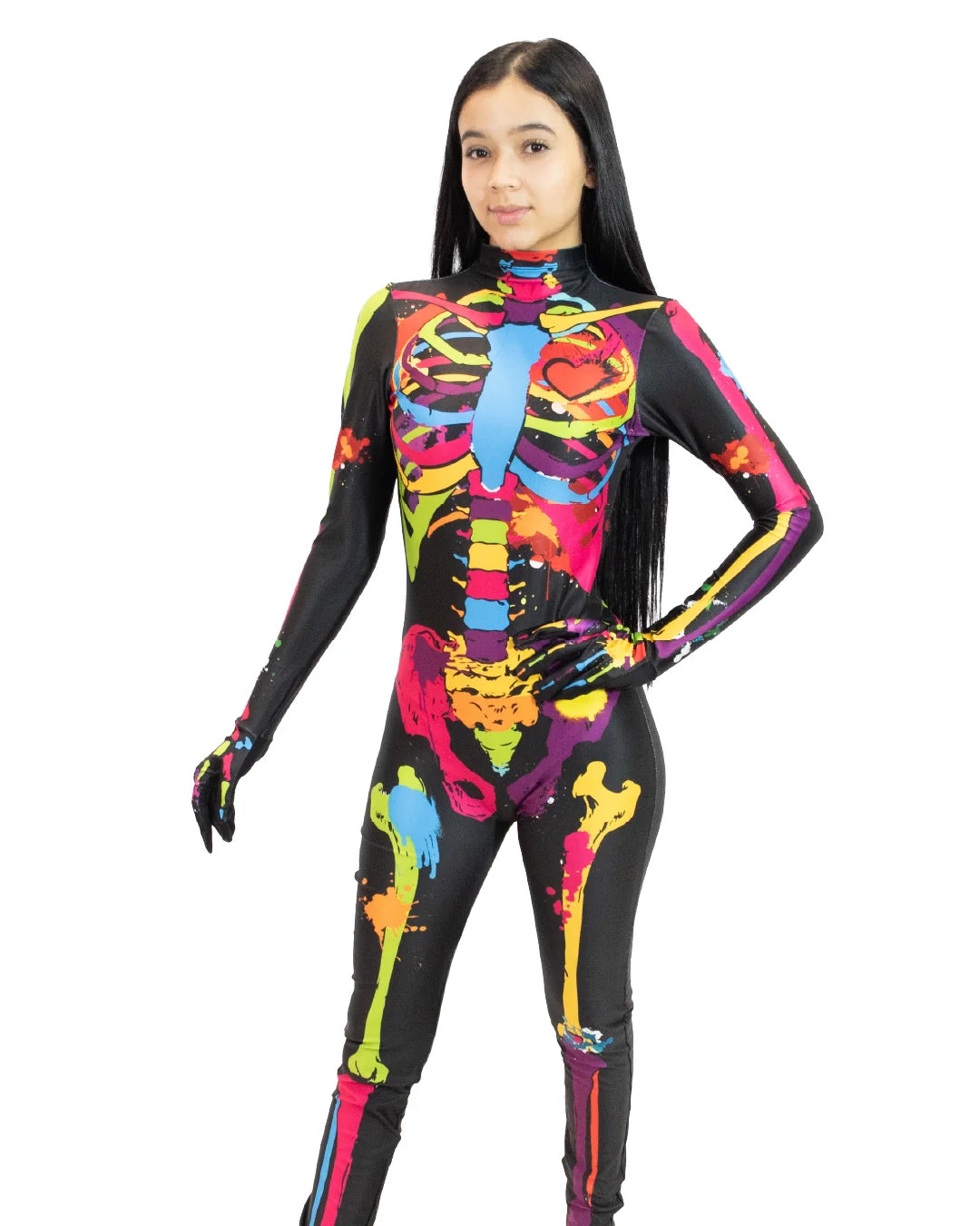 DISFRAZ ESQUELETO COLORES AMA-5176-A
