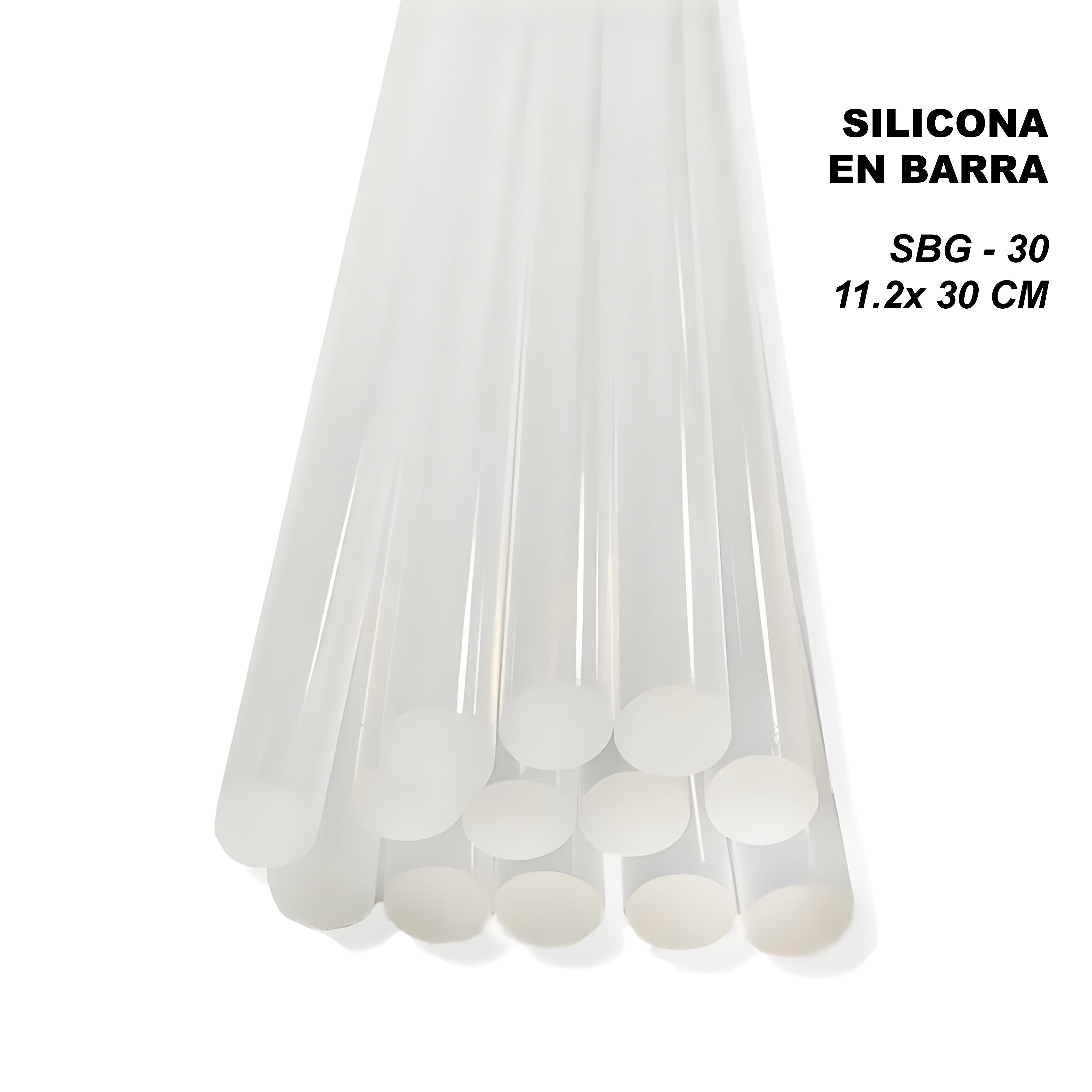SILICONA TRANSPARENTE EN BARRA SBG-30 (11.2X30) X 815 GRMS.