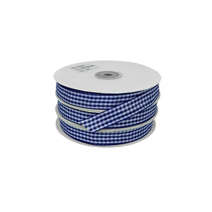 Rollo de cinta a cuadros azul oscura y blanca, ideal para productores y mayoristas que buscan calidad destacada.