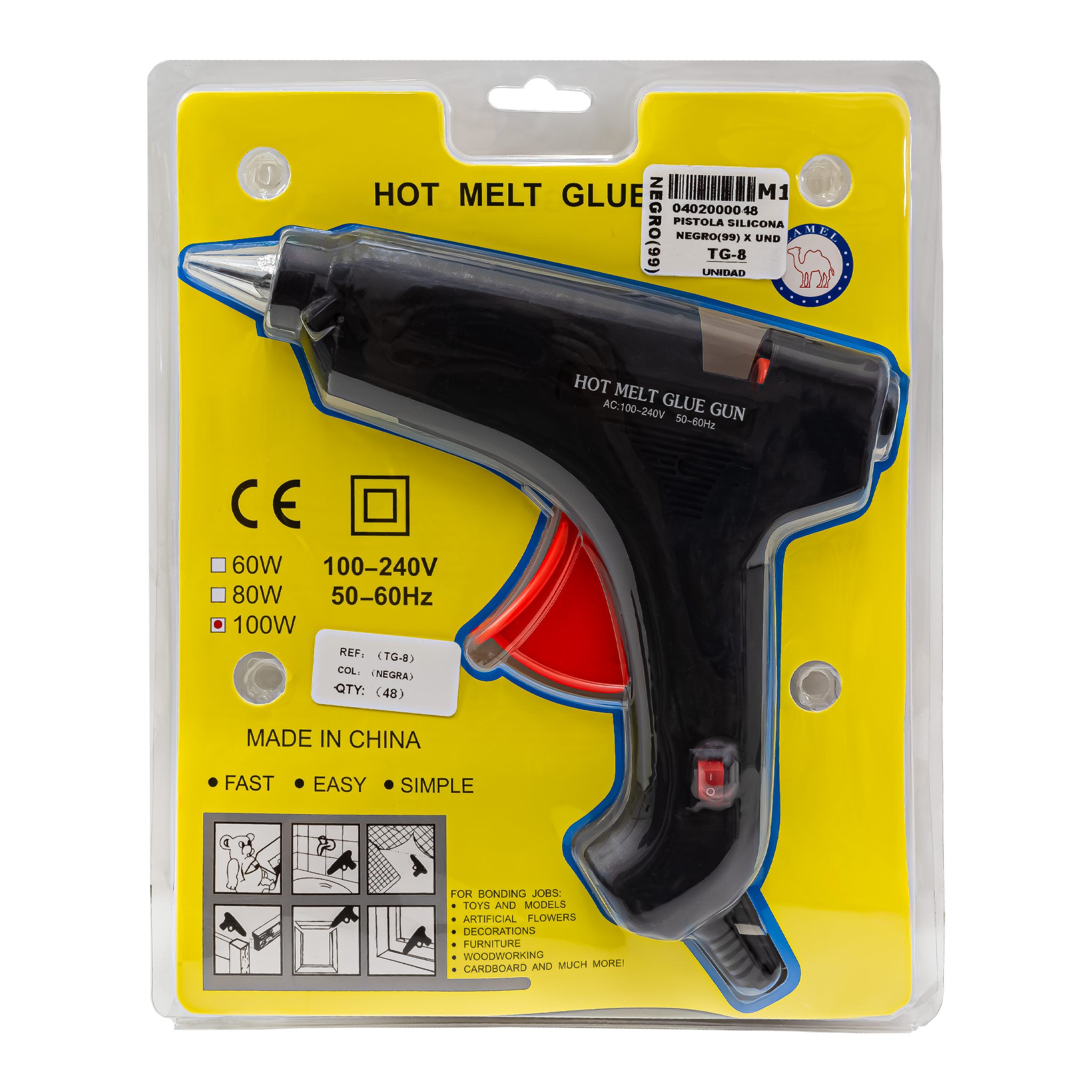 PISTOLA PARA SILICONA TG-8  (UNIDAD).