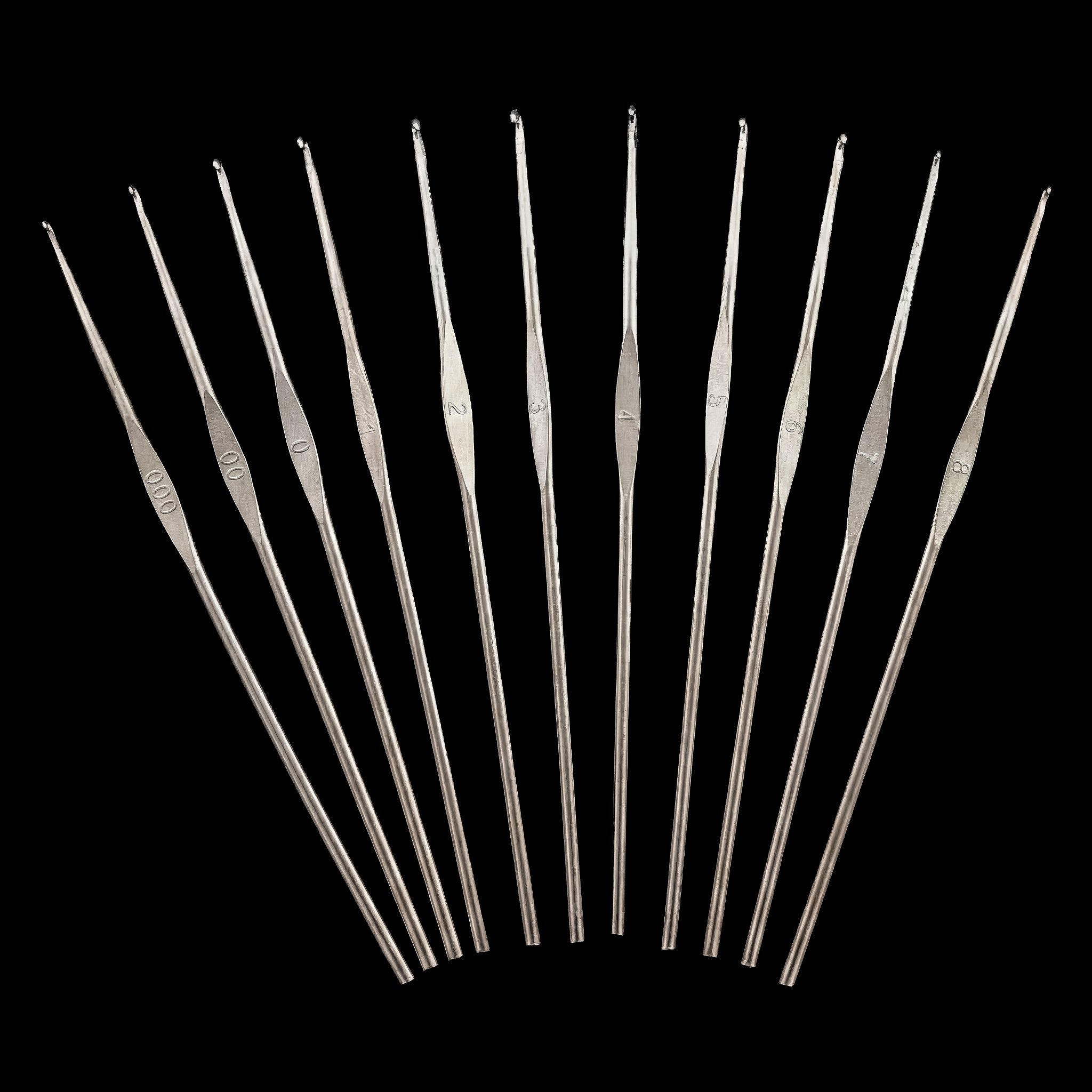 AGUJA CROCHET NÍQUEL REF. A-007 - BLÍSTER X 12 UNDS.