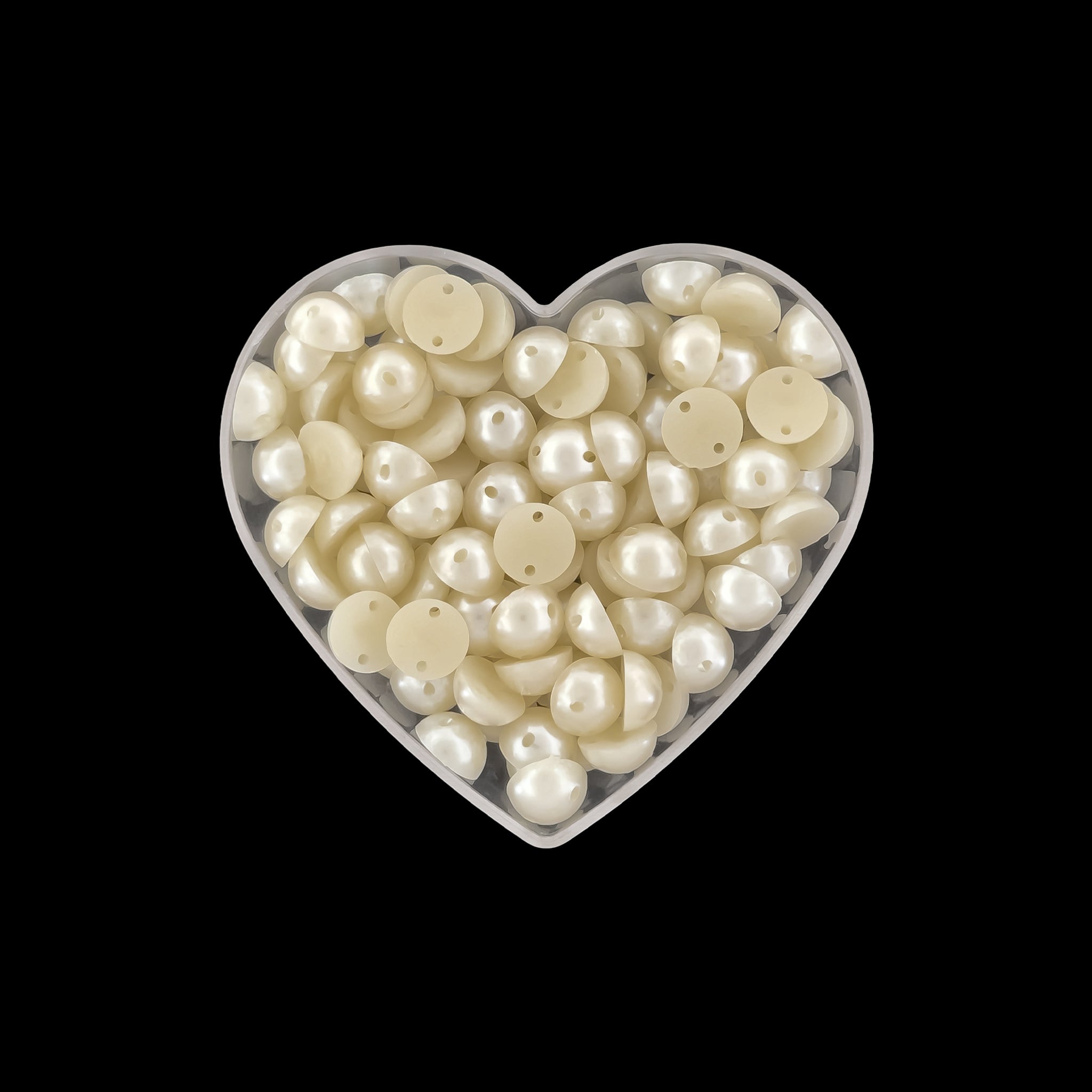 MEDIA PERLA DOS HUECOS MP-1 (10 MM) X LIBRA.