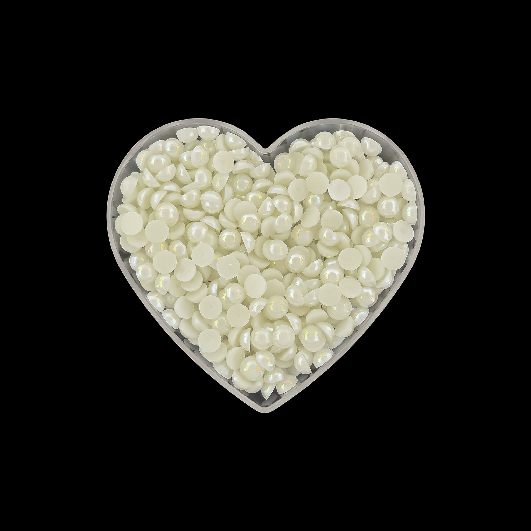 MEDIA PERLA PLÁSTICA SIN HUECO 5743 (6 MM) X LIBRA.