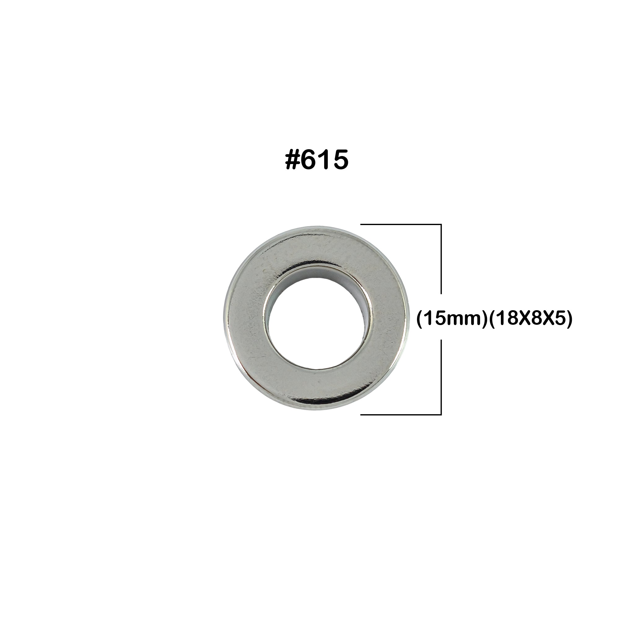 OJALETE PLANO LATON BASE ACERO 615 (15MM) X 1000 UNDS.